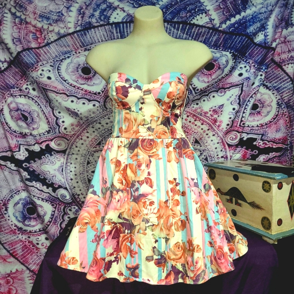 Strapless cocktail dress